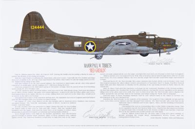 Lot #363 Enola Gay: Paul Tibbets Signed Print - Image 1