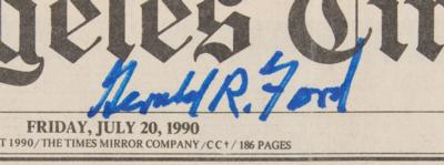 Lot #99 Gerald Ford (4) Signed Newspapers - Image 4