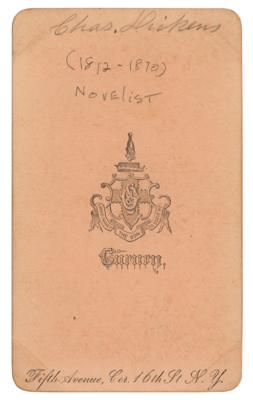 Lot #502 Charles Dickens Carte-de-Visite Photograph - Image 2