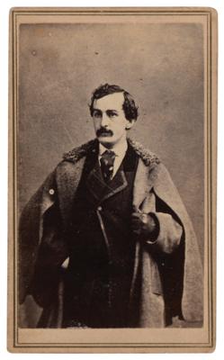Lot #240 John Wilkes Booth Carte-de-Visite Photograph - Image 1
