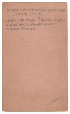 Lot #859 John L. Sullivan Carte-de-Visite Photograph - Image 2