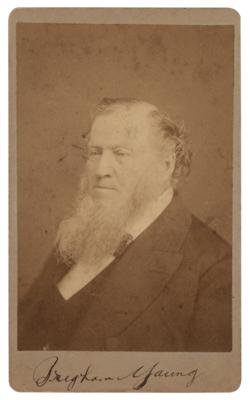 Lot #335 Brigham Young Carte-de-Visite Photograph - Image 1
