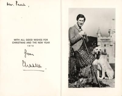 Lot #277 King Charles III Signed Christmas Card (1978) - Image 1