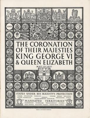 Lot #279 King George VI and Elizabeth, Queen Mother 1937 Coronation Program - Image 2