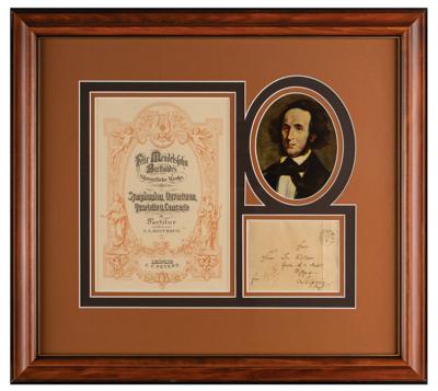 Lot #572 Felix Mendelssohn Hand-Addressed Mailing Envelope - Image 1