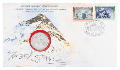 Lot #265 Edmund Hillary and Tenzing Norgay Signed Commemorative Cover - Image 1