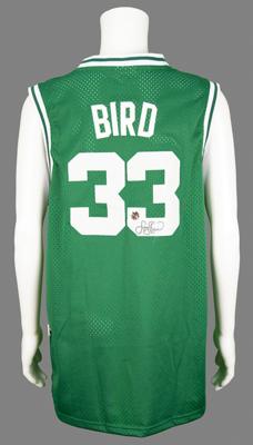 Lot #824 Larry Bird Signed Basketball Jersey - Image 1