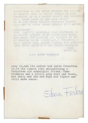 Lot #506 Edna Ferber Typed Letter Signed - Image 2