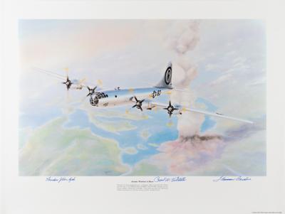Lot #361 Enola Gay Signed Print: 'Atomic Warfare Is Born' - Image 1