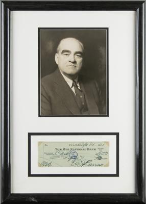 Lot #820 Ed Barrow Signed Check - Image 1