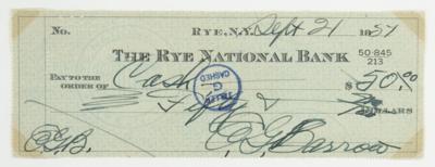 Lot #820 Ed Barrow Signed Check - Image 2