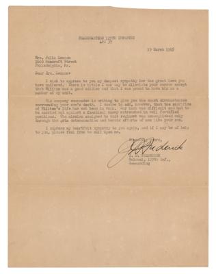 Lot #345 Douglas MacArthur Typed and Signed Letter of Condolence - Image 5