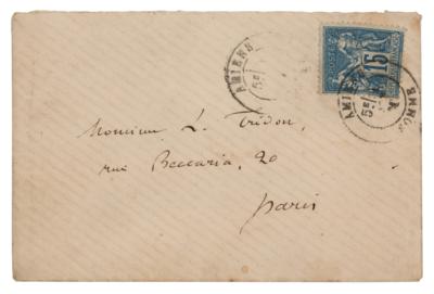 Lot #493 Jules Verne: Verne to a fellow scribe, 