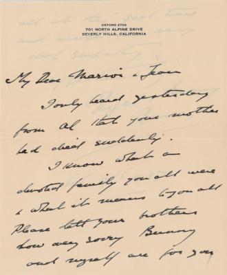 Lot #710 Nigel Bruce Autograph Letter Signed - Image 1