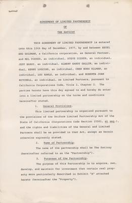 Lot #641 Joni Mitchell Document Signed (includes Cher, Kenny Loggins, and Lou Rawls) - Image 3