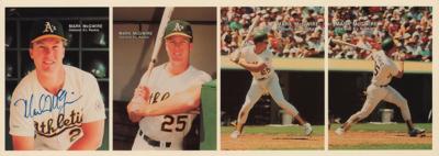 Lot #844 Mark McGwire Signed Baseball Card Sheet - Image 1