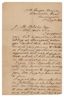 Lot #342 Jefferson Davis Autograph Letter Signed - Image 1