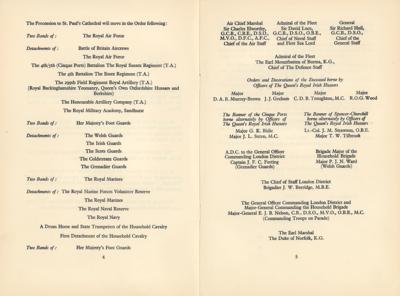 Lot #249 Winston Churchill Funeral Program - Image 2