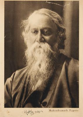 Lot #491 Rabindranath Tagore Signed Photograph - Image 1