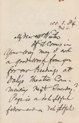 Lot #451 Statue of Liberty: Francis Hopkinson Smith Autograph Letter Signed - Image 1
