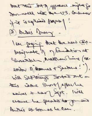 Lot #208 King Charles III: Charles pitches a two-for-one marketing strategy for Duchy Originals: 