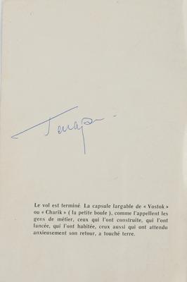 Lot #402 Yuri Gagarin Signed Booklet - Image 1