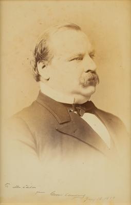 Lot #55 Grover Cleveland Signed Oversized Photograph as President - Image 1