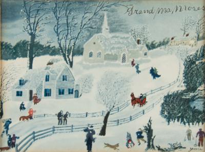 Lot #443 Grandma Moses Signed Greeting Card - Image 1