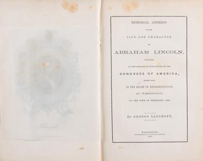 Lot #144 Abraham Lincoln: Memorial Address by George Bancroft Book - Image 2