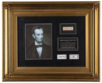 Lot #138 Abraham Lincoln Hair and Funeral Train Relics - Image 1