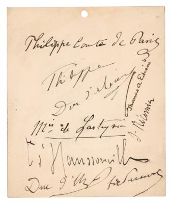 Lot #188 Thomas Edison Signature - Image 1