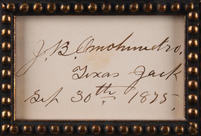 Lot #217 Texas Jack Omohundro Signature - Image 2