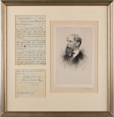 Lot #484. Charles Dickens: &ldquo;I wish you would put the Farce by, for a little while," writes Dickens, unsatisfied with a work in progress, "I doubt still more the audience&rsquo;s approval of it"