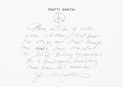 Lot #561 Patti Smith: 