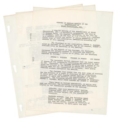 Lot #688 Steve McQueen Document Signed - Image 1