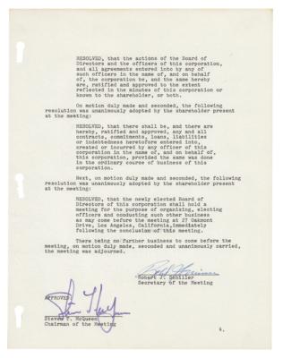 Lot #688 Steve McQueen Document Signed - Image 2