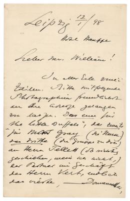 Lot #538 Edvard Grieg Autograph Letter Signed - Image 1