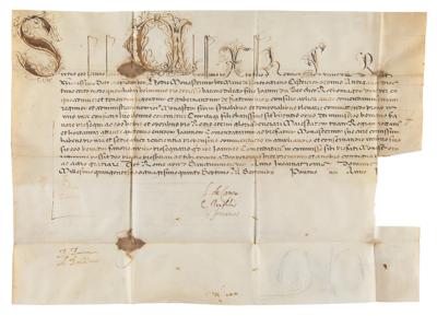 Lot #309 Pope Sixtus V Papal Brief - Image 1