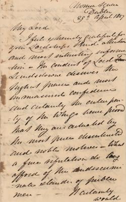 Lot #296 Daniel O'Connell Autograph Letter Signed - Image 1