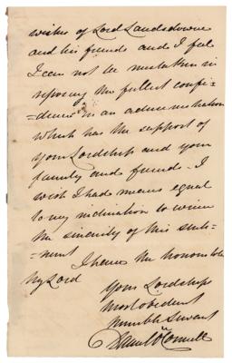 Lot #296 Daniel O'Connell Autograph Letter Signed - Image 4