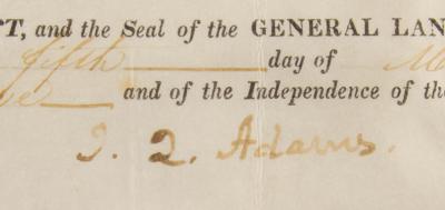 Lot #79 John Quincy Adams Document Signed as President - Image 2