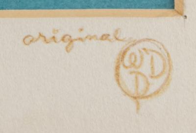 Lot #463 Winnie the Pooh production cel and key master background from Winnie the Pooh and the Honey Tree: Superb key master set-up from Winnie the Pooh and the Honey Tree, presented by the Rabbit voice actor - Image 3