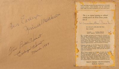 Lot #463 Winnie the Pooh production cel and key master background from Winnie the Pooh and the Honey Tree: Superb key master set-up from Winnie the Pooh and the Honey Tree, presented by the Rabbit voice actor - Image 6