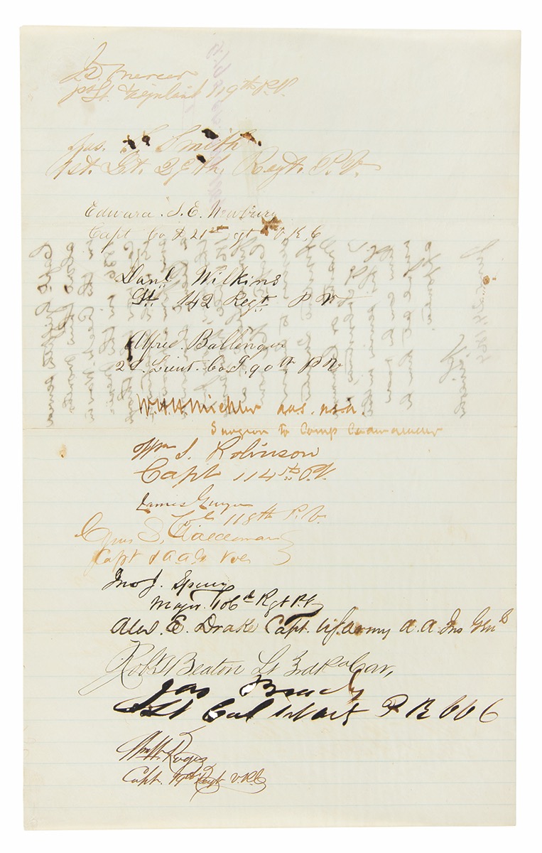 Lot #34 Abraham Lincoln Autograph Endorsement Signed as President Promoting a Wounded Captain - Image 3