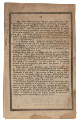 Lot #46 Abraham Lincoln Assassination Booklet by Abott A. Abott - Image 7