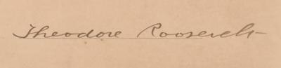 Lot #59 Theodore Roosevelt Document Signed as President - Image 2