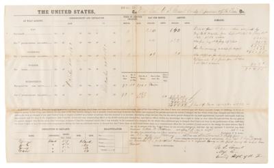 Lot #49 U. S. Grant: Maj. Gen. Grant requests pay for his four 