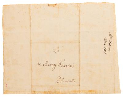 Lot #4 Abigail Adams: Abigail Adams writes in 1775, after the 