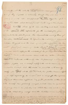 Lot #58 Theodore Roosevelt Handwritten Manuscript on Native Americans - Image 1