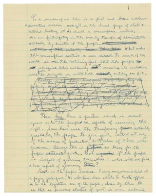 Lot #76 Ronald Reagan: Important handwritten draft